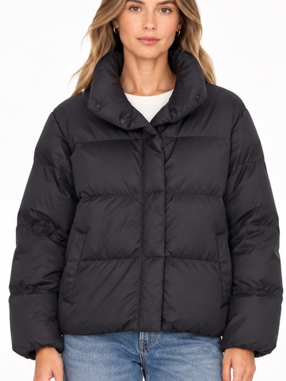 Uniqlo Black Short Puffer Jacket